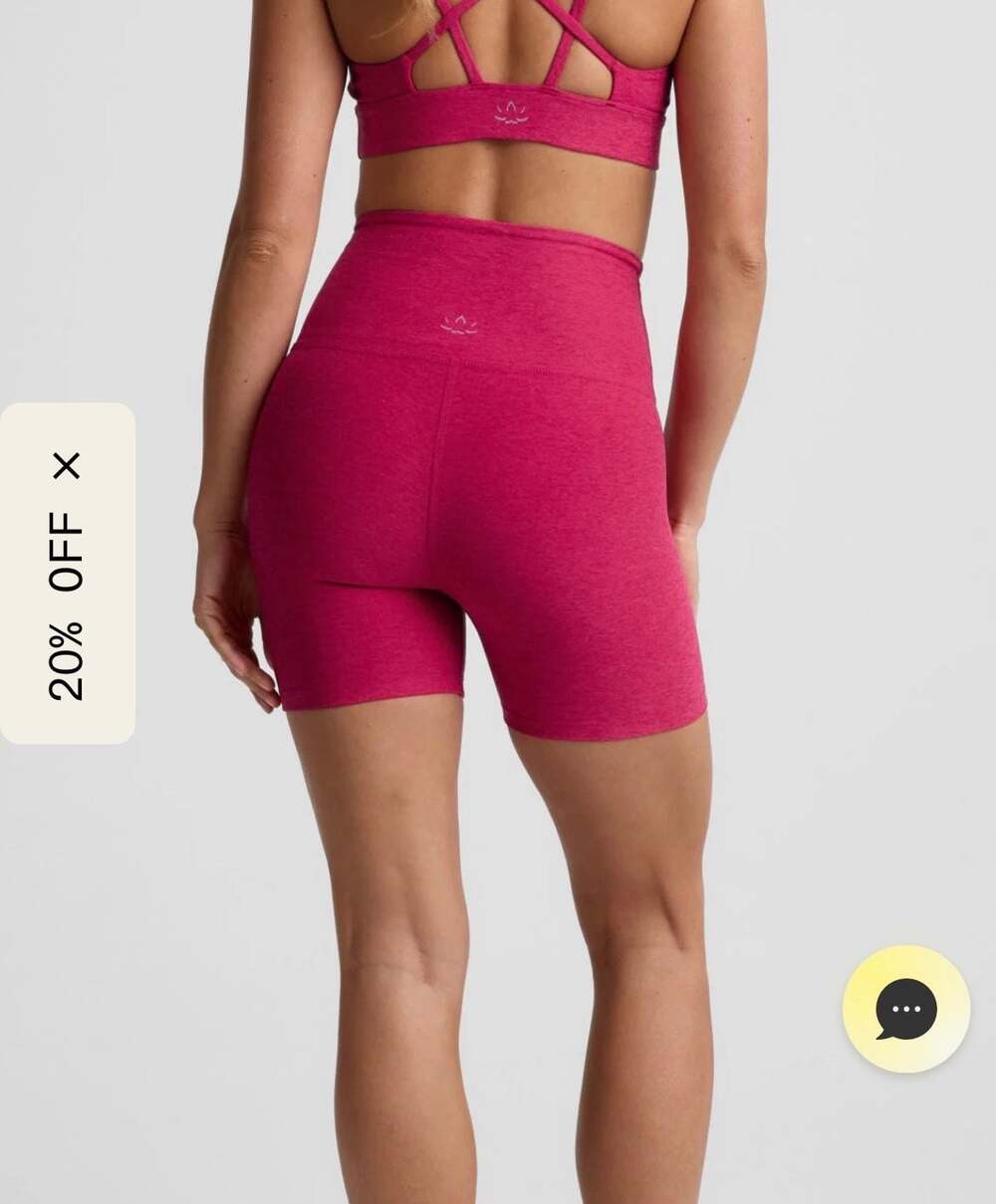 Beyond Yoga High Waisted Athletic Biker Shorts Red spacedye size XS